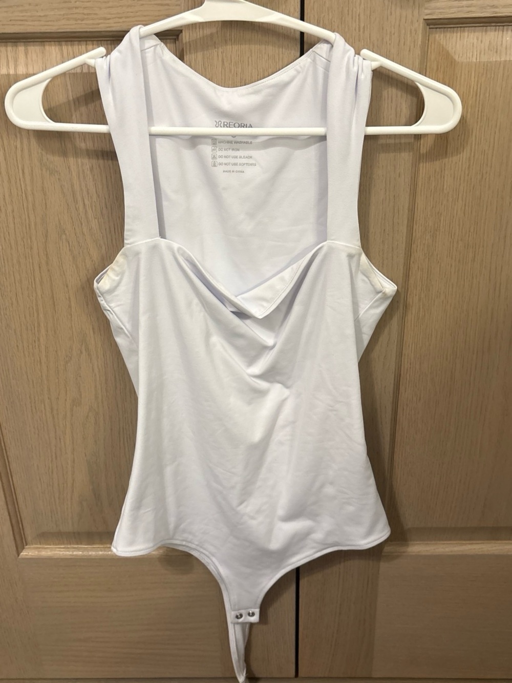 White Sleeveless Draped Bodysuit
